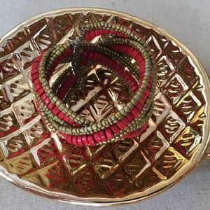 Red and golden beads